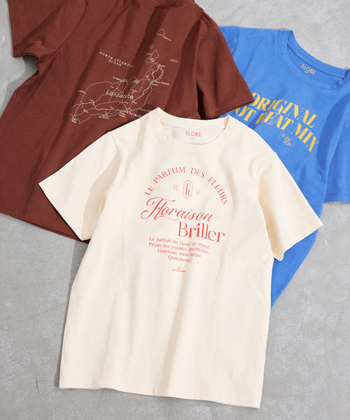 「SLOBE IENA」 半袖Tシャツ FREE アイボリー レディース_画像4