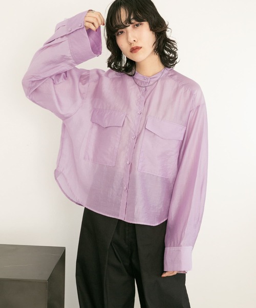 「KBF」 長袖ブラウス ONE ブルー レディース_画像2