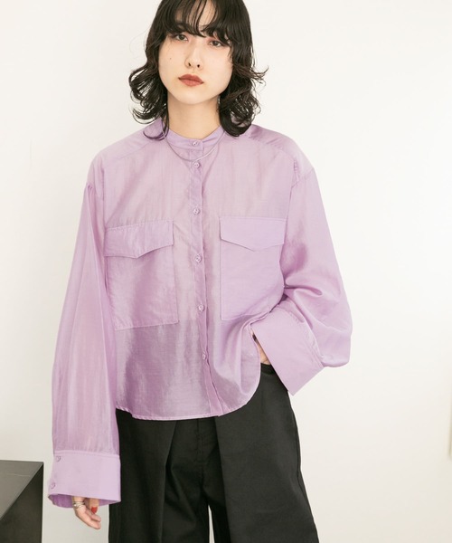 「KBF」 長袖ブラウス ONE ブルー レディース_画像3