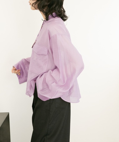 「KBF」 長袖ブラウス ONE ブルー レディース_画像6