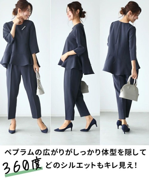 「Ehre style」 パンツスーツ FREE ベージュ レディース_画像5