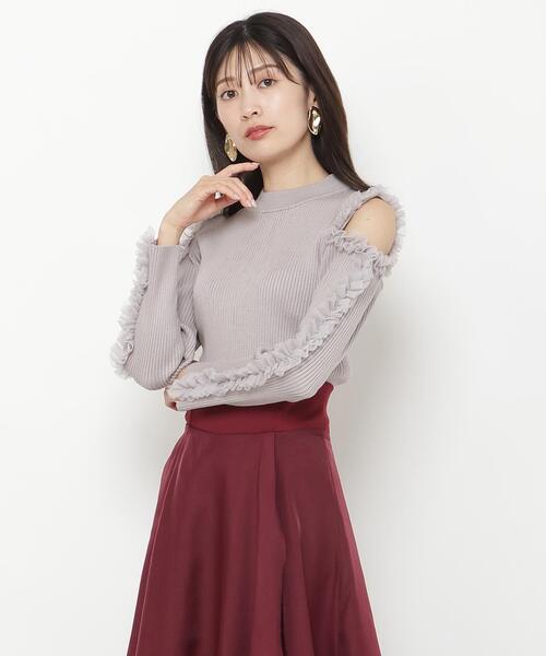 「AND COUTURE」 長袖ニット FREE グレー レディース_画像4