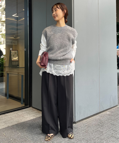 SLOBE IENA☆レースコンビカットソー 長袖 Tシャツ イエナ レースコンビカットソー（Tシャツ/カットソー）｜SLOBE IENA