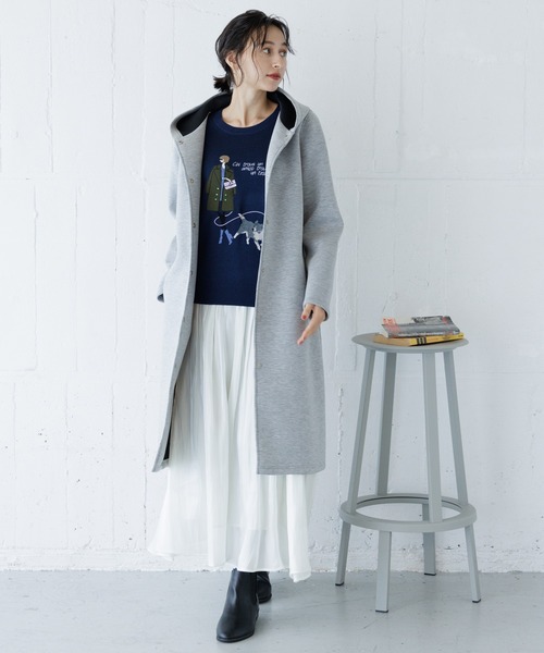 「en recre」 「Nouque」コート 2 グレー レディース_画像3