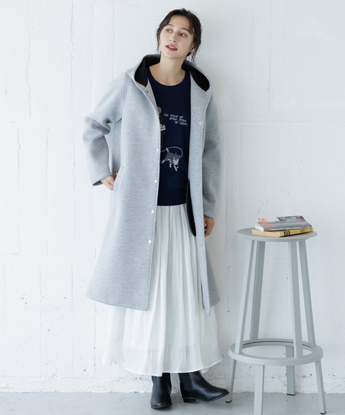 「en recre」 「Nouque」コート 2 グレー レディース_画像4