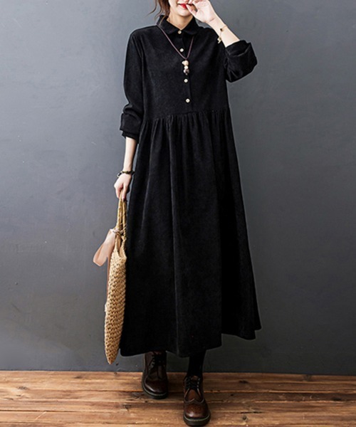 ウエストギャザー とろみ シャツワンピース ファッション ワンピース PC6278 シャツワンピース ギャザーウエストシャツワンピース : ZOZOTOWN Yahoo