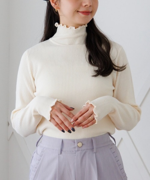 flower ニット セーター メロウリブタートル レディース : ZOZOTOWN