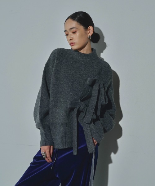 「AIC.」 長袖ニット FREE ダークグレー レディース_画像3