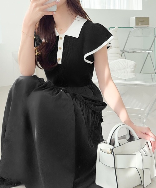 mily bilet パーティードレス ワンピース 夏 半袖 「mily bilet