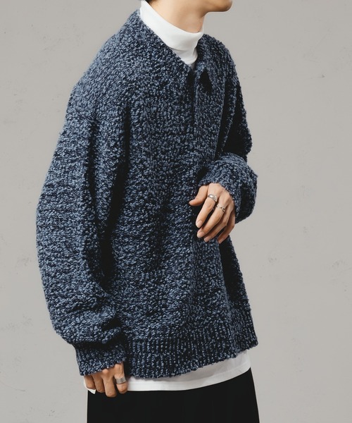 「epnok」 長袖ニット SMALL ブラック メンズ_画像3