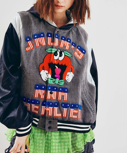 RNA（アールエヌエー） スタジャン J2186 デニムコンビサテン