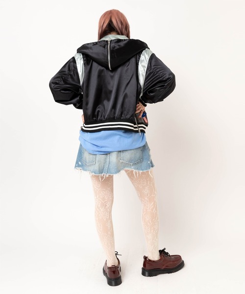 RNA（アールエヌエー） スタジャン J2186 デニムコンビサテン