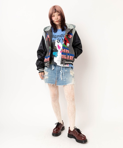 【値下げ】RNA スタジャン RNA（アールエヌエー） スタジャン J2186 デニムコンビサテン