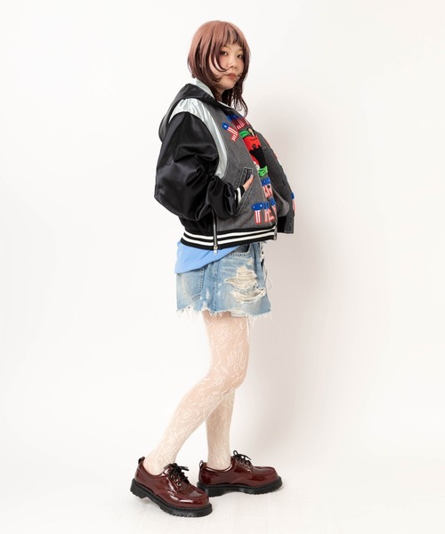 RNA（アールエヌエー） スタジャン J2186 デニムコンビサテン