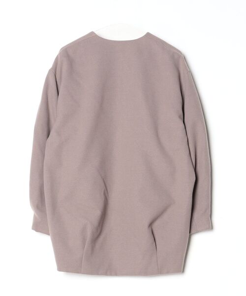 「w closet」 ノーカラーコート FREE モカ レディース_画像2