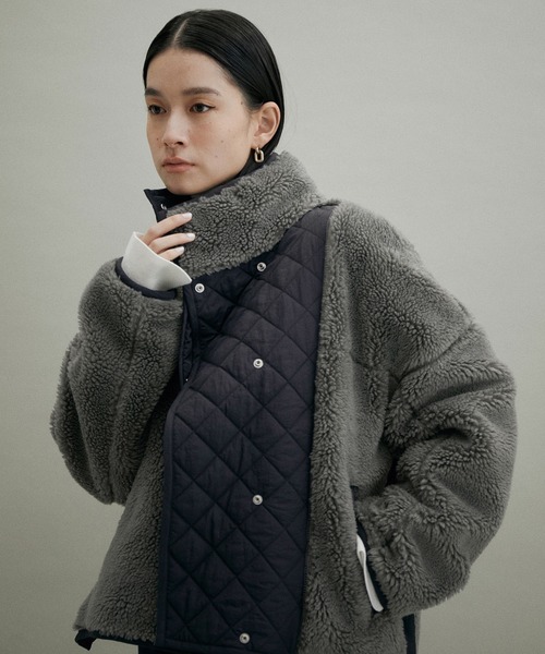 ADAM ET ROPE'（アダムエロペ） 中綿ブルゾン FREE チャコールグレー