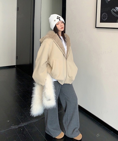 Dalfwin（ダールフィン） パーカー 韓国ファッション リバーシブル