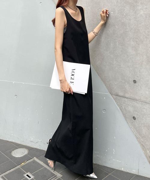 「Futier land」 半袖ワンピース MEDIUM グレイッシュベージュ レディース_画像5
