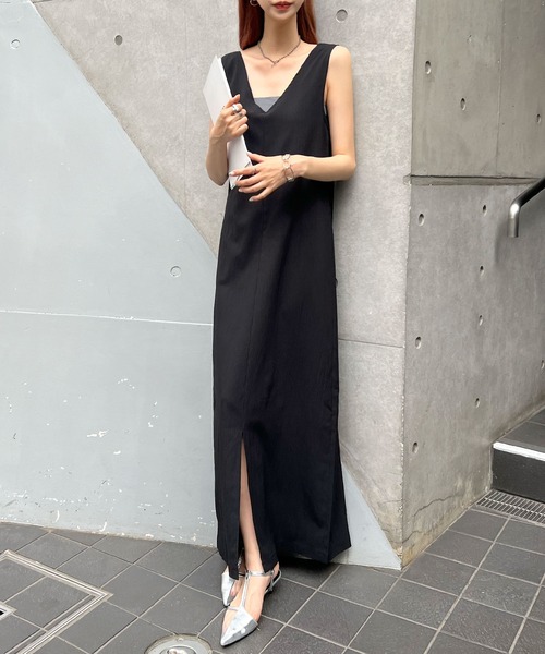 「Futier land」 半袖ワンピース MEDIUM グレイッシュベージュ レディース_画像8
