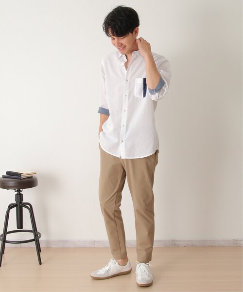 「ikka」 長袖シャツ X-LARGE ネイビー メンズ_画像2