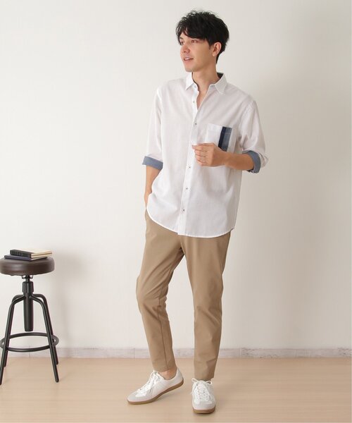 「ikka」 長袖シャツ X-LARGE ネイビー メンズ_画像3