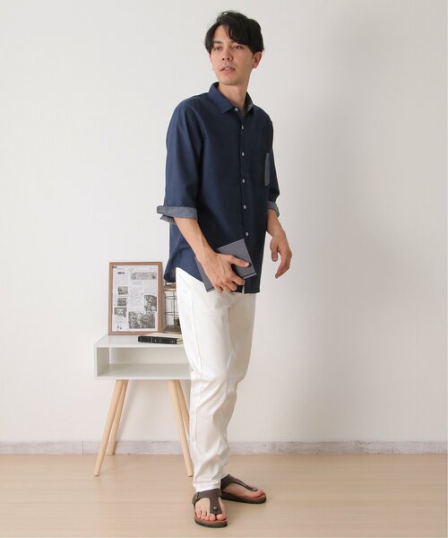 「ikka」 長袖シャツ X-LARGE ネイビー メンズ_画像7