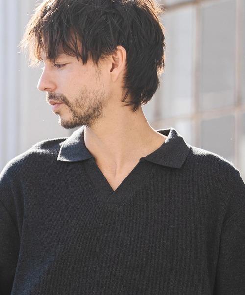 CAMBIO（カンビオ） ポロシャツ ms6400- Honeycomb Waffle 3-4 Sleeve