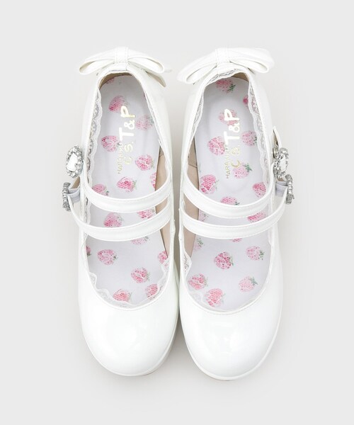 cs T&P（シーエスティーアンドピー） パンプス 厚底バックリボン