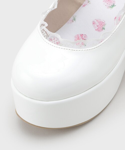 cs T&P（シーエスティーアンドピー） パンプス 厚底バックリボン