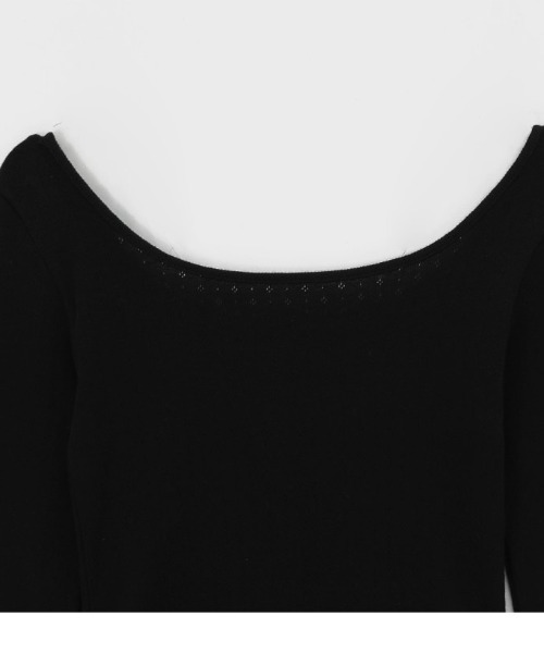 「BLACKUP」 長袖カットソー ONESIZE クリーム レディース_画像5