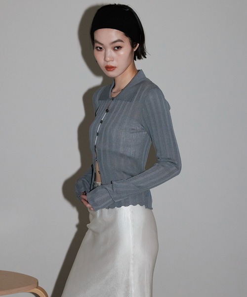 「leimn」 ニットカーディガン FREE ベージュ レディース_画像5