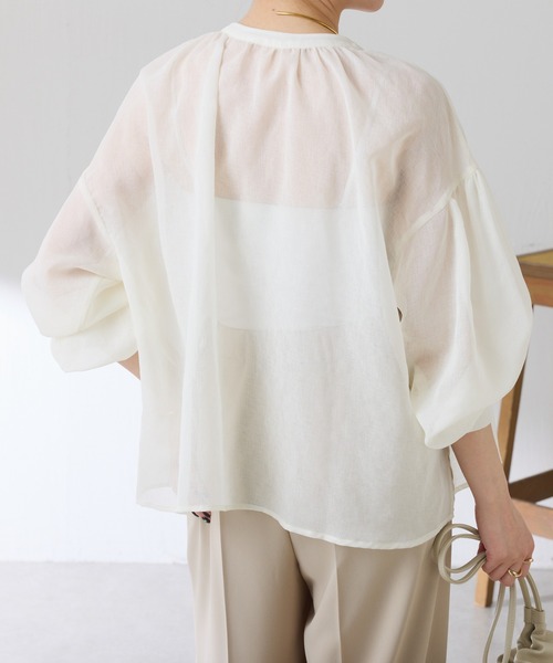 ブラウス シャツ 2WAYスキッパーシアーシャツ/WEB限定 レディースの画像