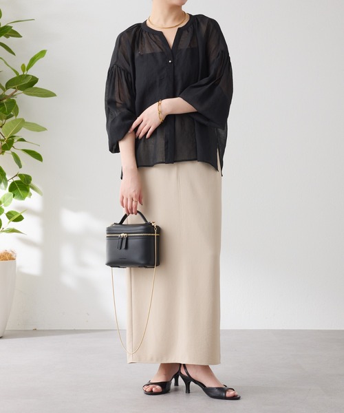 ブラウス シャツ 2WAYスキッパーシアーシャツ/WEB限定 レディースの画像