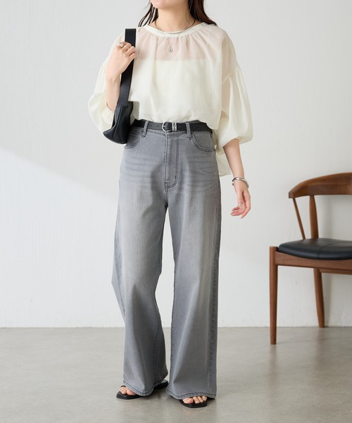 ブラウス シャツ 2WAYスキッパーシアーシャツ/WEB限定 レディースの画像
