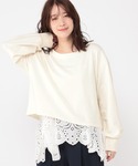 tシャツ レースキャミソールセットプルオーバー...の詳細画像1