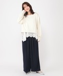 tシャツ レースキャミソールセットプルオーバー...の詳細画像3