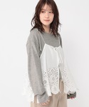 tシャツ レースキャミソールセットプルオーバー...の詳細画像4