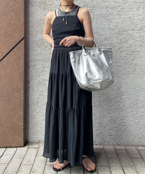 「PAPILLONNER」 ハンドバッグ FREE シルバー レディース_画像4