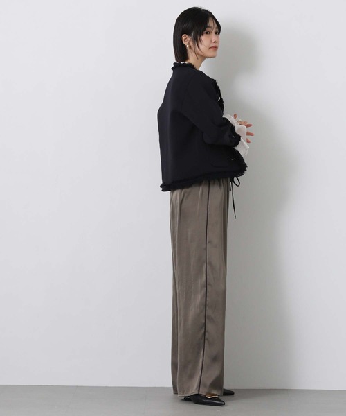 margaux コート アウター マルゴークルーネックニットジャケット 