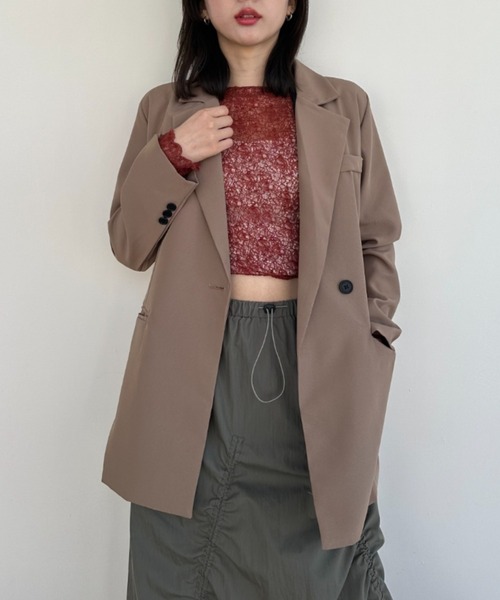 「gossip!ロサンゼルス」 テーラードジャケット S ライトブラウン レディース_画像5