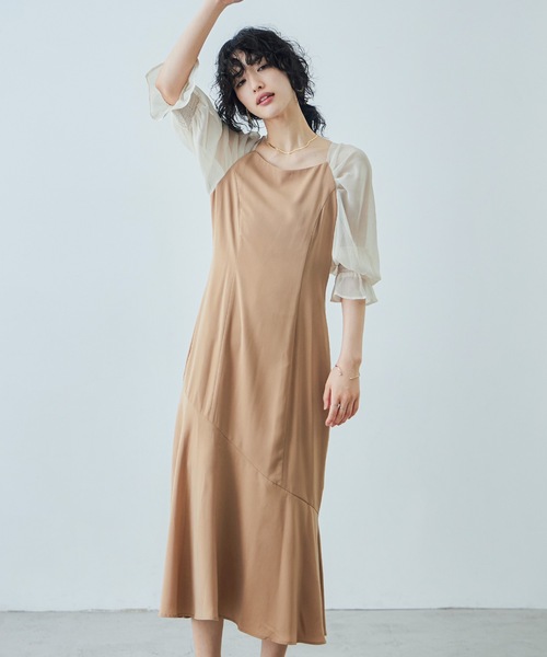 「niana」 長袖ワンピース M ブルー レディースの画像