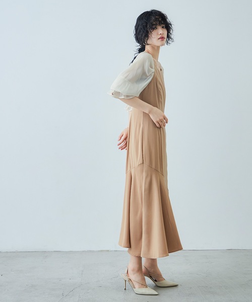 「niana」 長袖ワンピース M ブルー レディースの画像