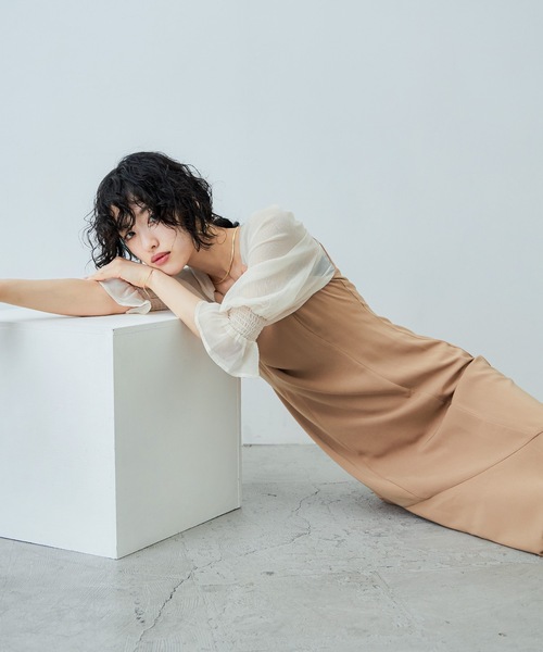 「niana」 長袖ワンピース M ブルー レディースの画像