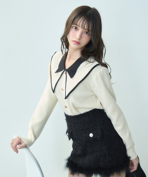 「TITTY&CO.」 長袖ニット FREE ブラック レディース_画像8