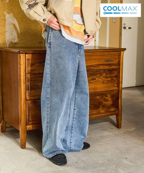 ニコアンド　デニム　新品タグ付　サイズL niko and…（ニコアンド） ジーンズ LIGHT WIDE 5POCKET DENIM 「niko