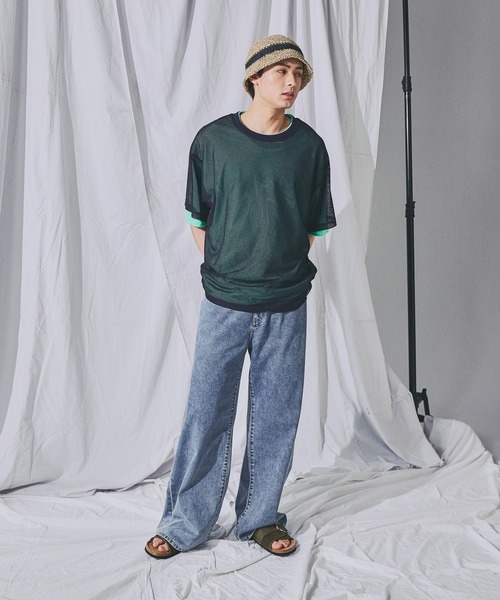 niko and…（ニコアンド） ワイドパンツ ジーンズ LIGHT WIDE 5POCKET