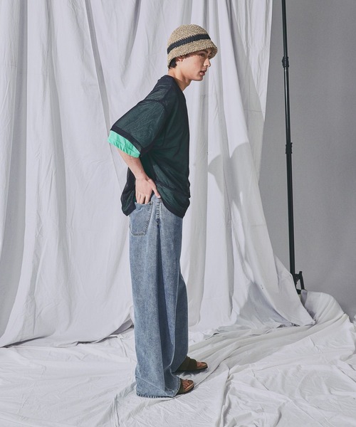 niko and…（ニコアンド） ワイドパンツ ジーンズ LIGHT WIDE 5POCKET