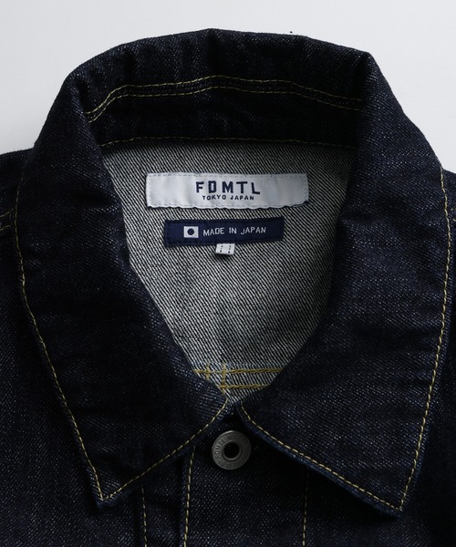 デニムジャケット gジャン FDMTL/ファンダメンタル/PLEATS DENIM JACKET RINSE メンズ レディースの画像