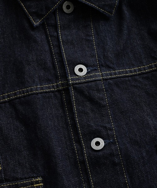 デニムジャケット gジャン FDMTL/ファンダメンタル/PLEATS DENIM JACKET RINSE メンズ レディースの画像