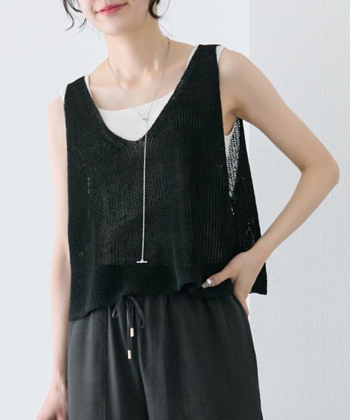 pual ce cin ベスト ジレ 片畦ニットビスチェ レディース : ZOZOTOWN